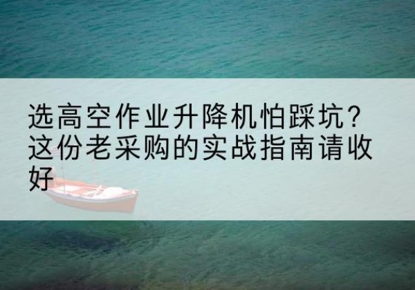 大田高空作业升降机厂家推荐-选高空作业升降机怕踩坑？这份老采购的实战指南请收好